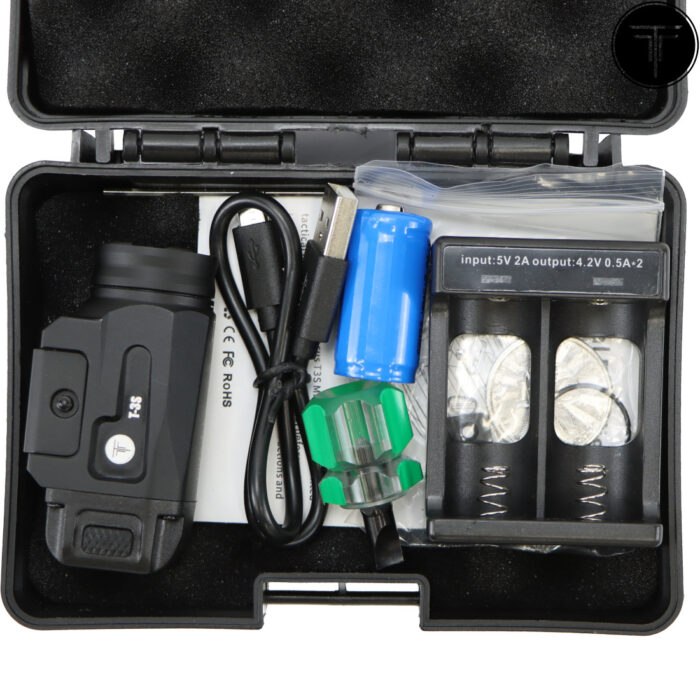 T-Eagle Black T-3S Mini Flashlight - Pistol Mounted Torch
