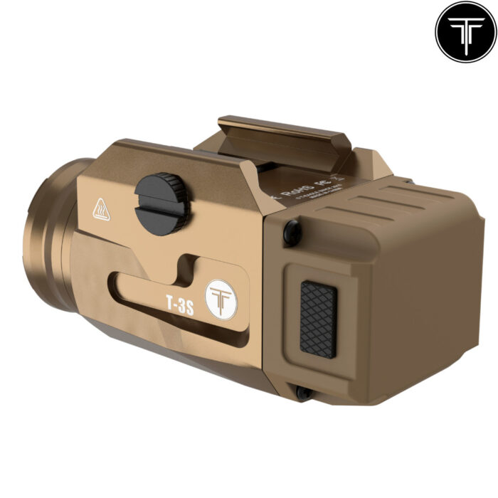 T-Eagle Tan T-3S Mini Flashlight - Pistol Mounted Torch