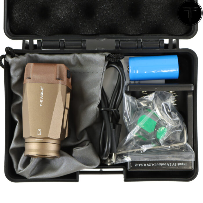 T-Eagle Tan T-3S Mini Flashlight - Pistol Mounted Torch