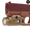 T-Eagle Tan T-3S Mini Flashlight - Pistol Mounted Torch