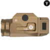 T-Eagle Tan T-3S Mini Flashlight - Pistol Mounted Torch