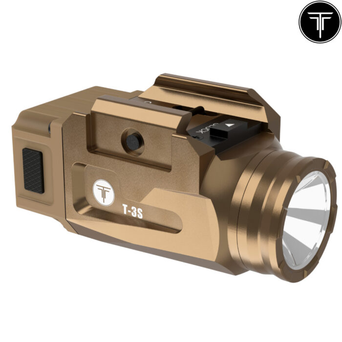 T-Eagle Tan T-3S Mini Flashlight - Pistol Mounted Torch