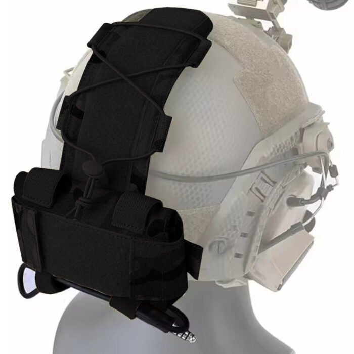 Tactical Helmet Counterweight & Battery Pouch - Velcro Mounted