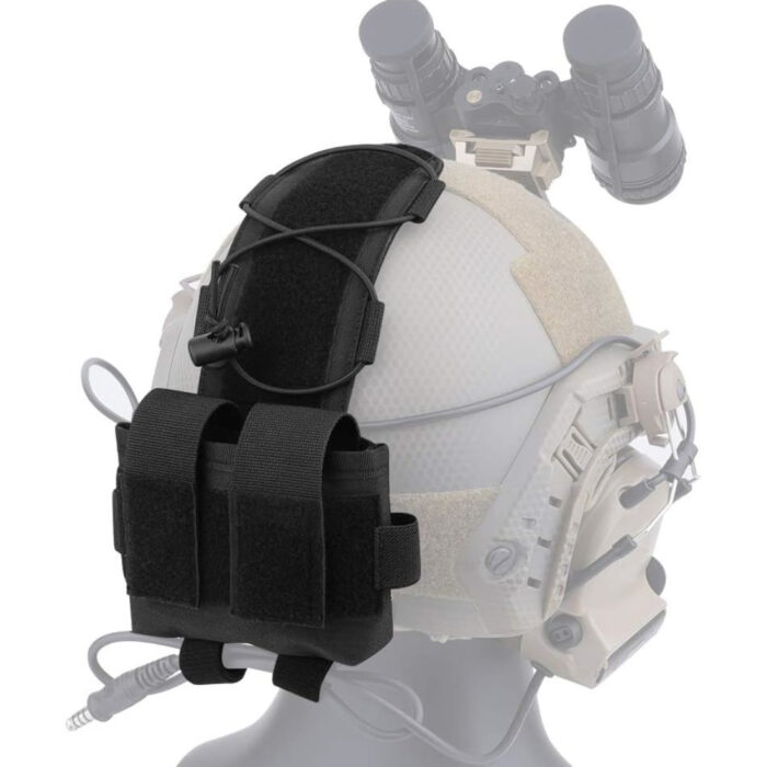 Tactical Helmet Counterweight & Battery Pouch - Velcro Mounted