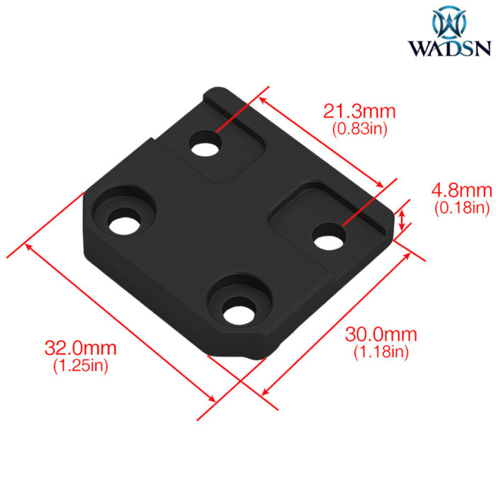 WADSN Black M3 and M6 Torch Mount