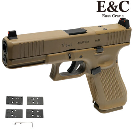 E&C G17 Gen5 MOS GBB Gel Blaster Pistol - Tan