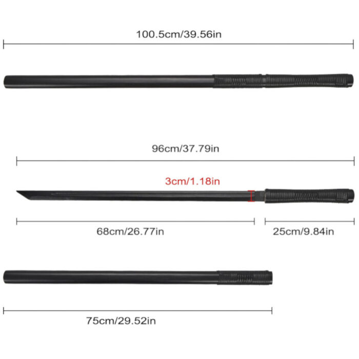 Black Bamboo Straight Training Sword