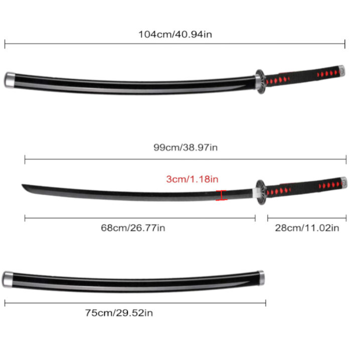 Demon Slayer Tanjiro Kamado's Nichirin Cosplay Sword – Bamboo Blade