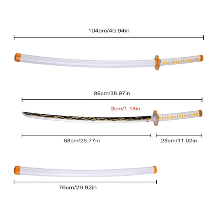 Demon Slayer Zenitsu Agatsuma Nichirin Cosplay Sword – Bamboo Blade