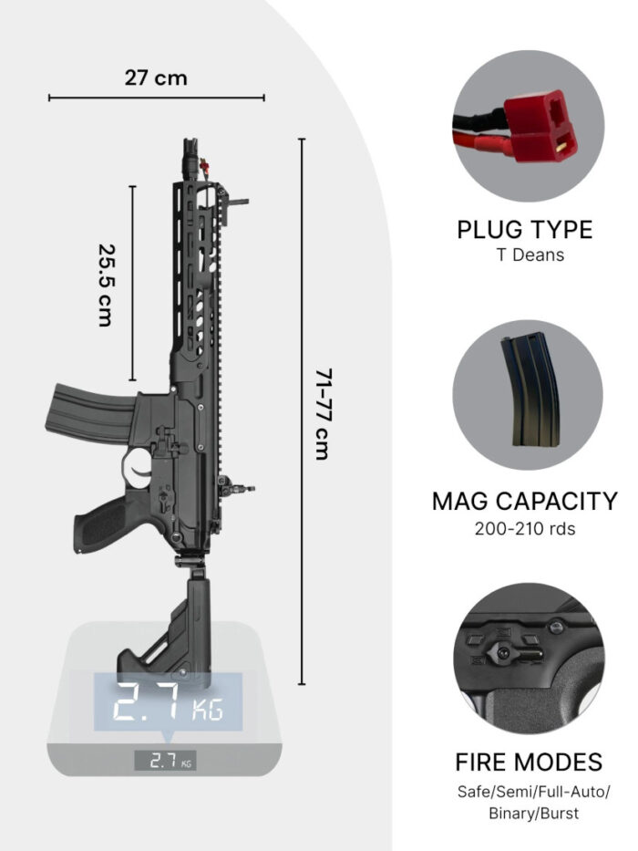 ACX SMDL LT Black Gel Blaster Apex Force Ultra Line (AF-S003-2-BLK)