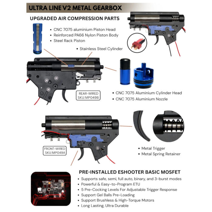ACX SMDL LT Black Gel Blaster Apex Force Ultra Line (AF-S003-2-BLK)