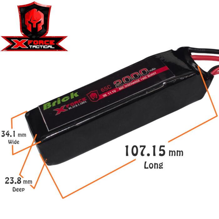 Black Label Brick 2000mAh 11.1V Deans LiPo Battery