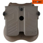 CYTAC FDE Universal Double Magazine Pouch - Paddle Mount