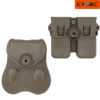 CYTAC FDE Universal Double Magazine Pouch - Paddle Mount